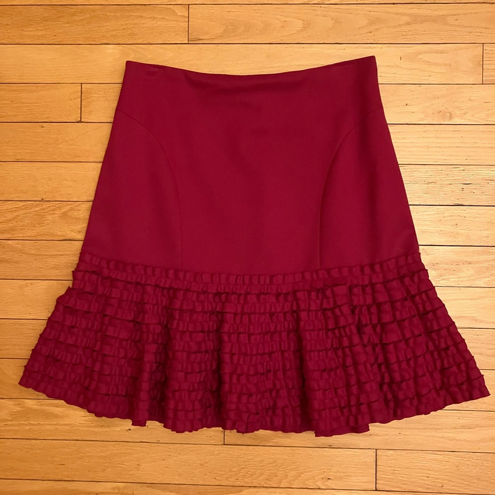 Robert Rodriguez Fuchsia  Trumpet Mini Skirt